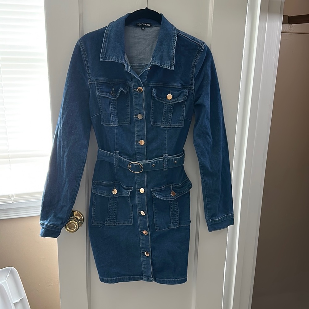 Button down Jean Dress